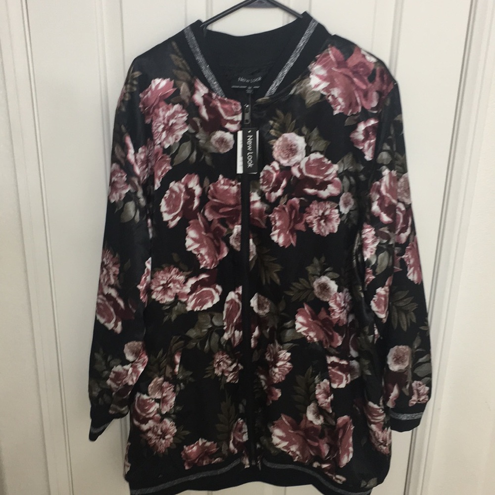 New Look women’s lightweight bomber jacket floral